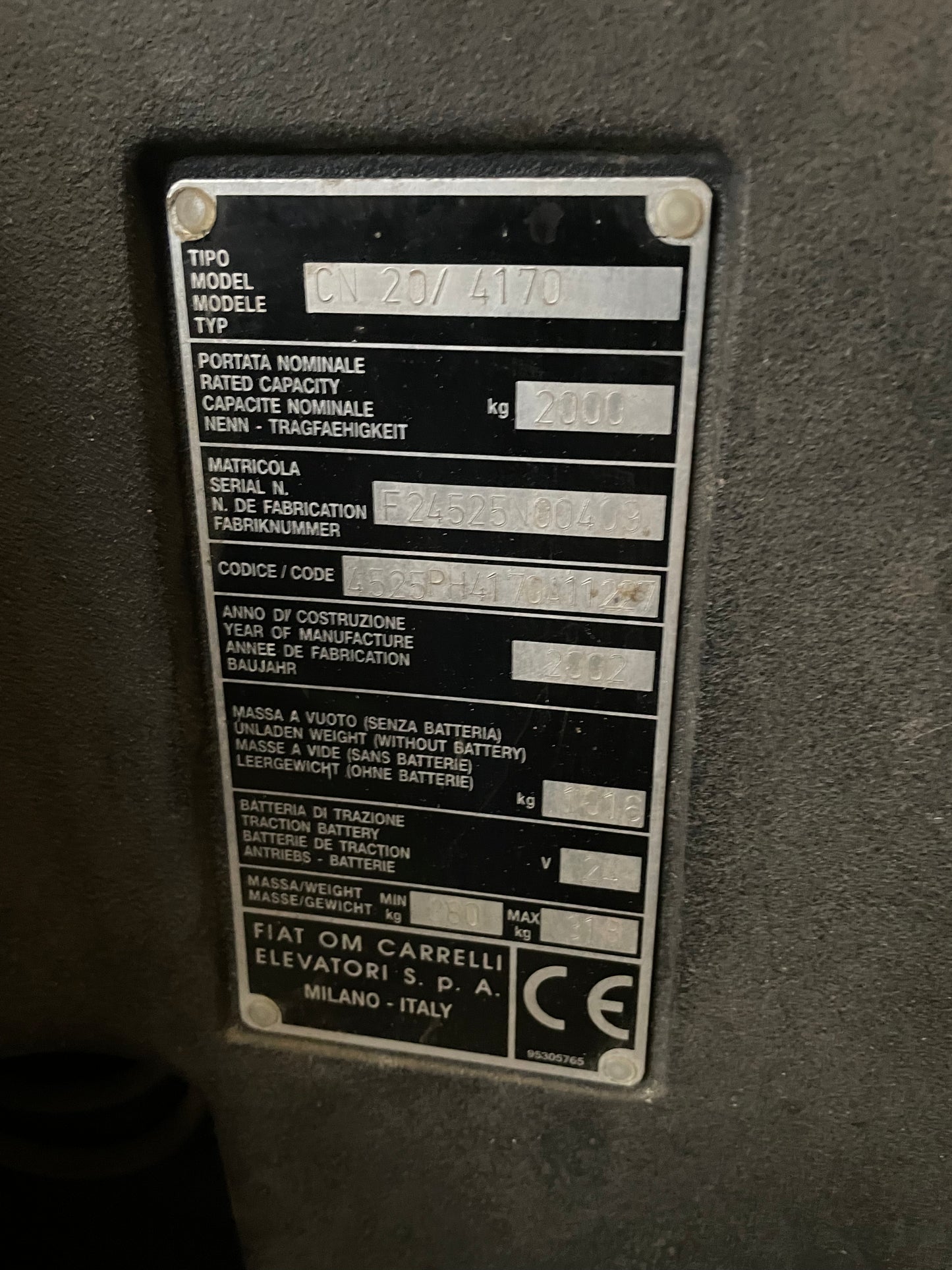 Stoccatore OM portata 2000KG