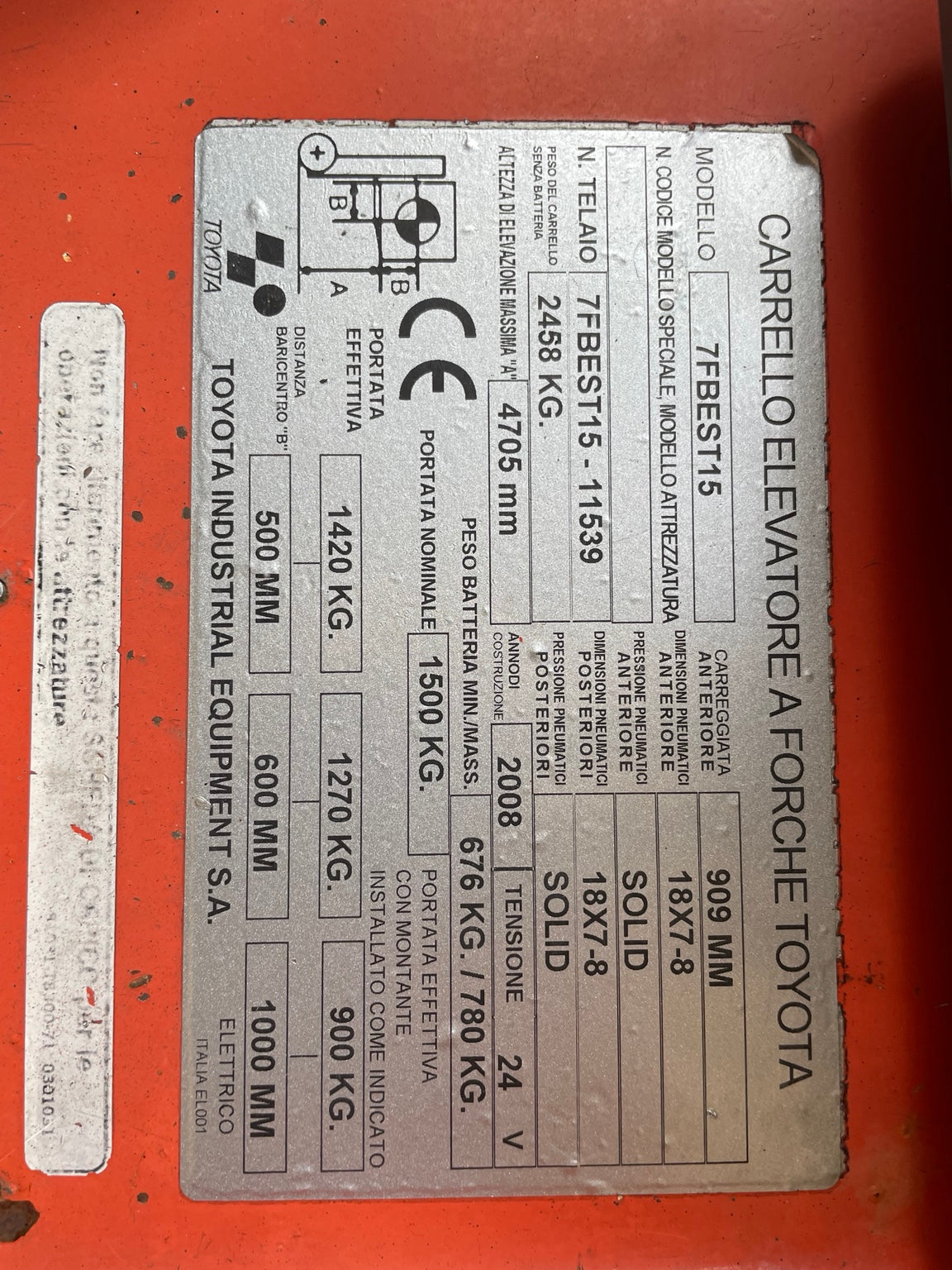 Carrello Toyota 7FBEST15