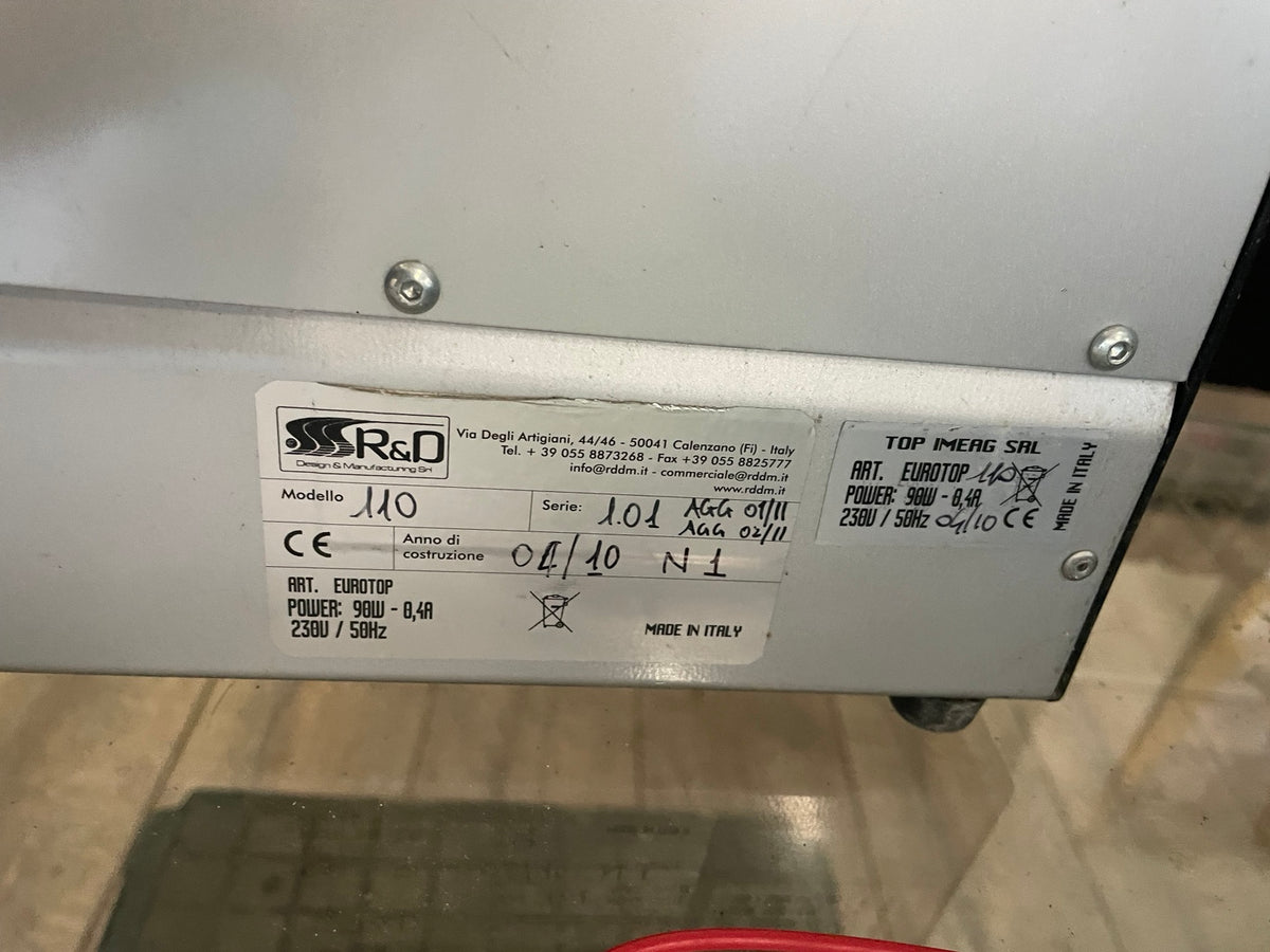 Targhetta tecnica contamonete TOP IMEAG EUROTOP modello 110