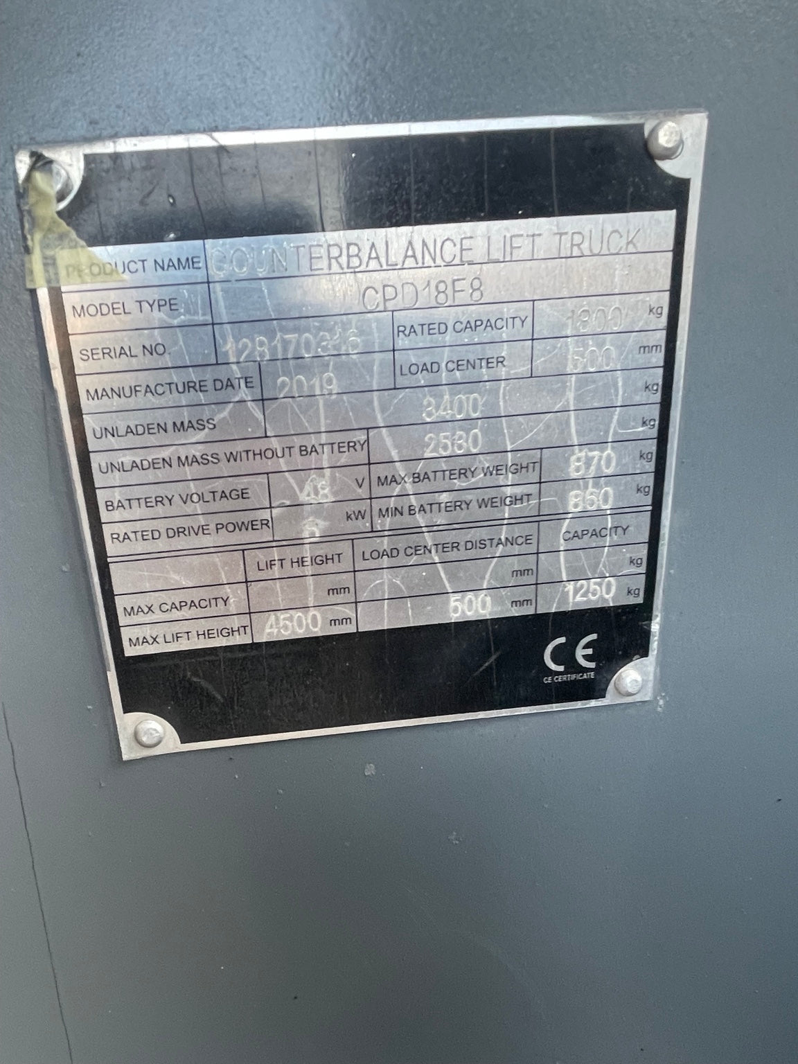 Carrello elevatore elettrico CPD18F8